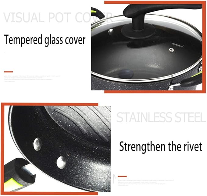Cookware SetProfessional - 3Pc Saucepan Setwith Tempered Glass Cover Non-Scalding HandleSuitable for A Variety of Heat Sources Including Induction Cookers