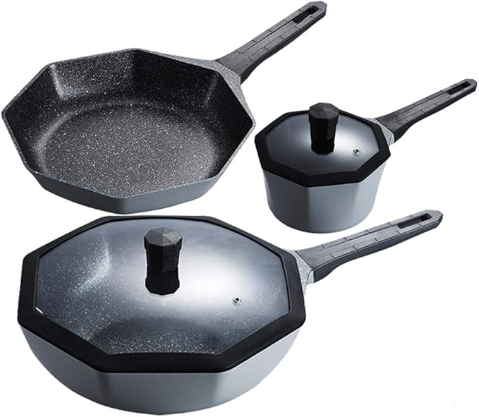 Cookware 4 Piece Pot Set Household Non Stick Pot Cooker Wok Suit Kitchen Pots and Pans Cookware Set Variety Pack