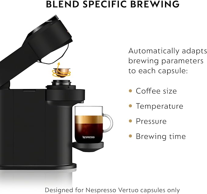 Nespresso Vertuo Next Coffee and Espresso Maker by De'Longhi Matte Black