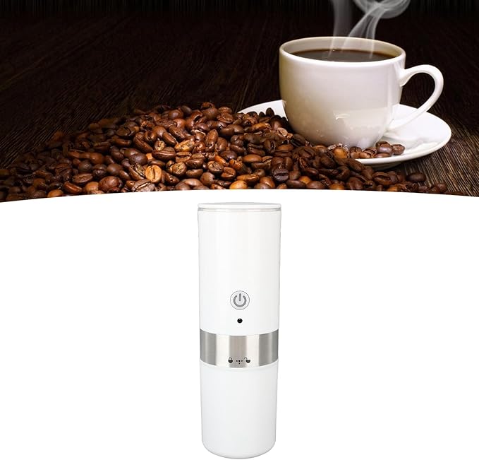 Portable Fully Automatic Coffee Machine Lightweight Travel Coffee Maker Supports Capsules and Ground Coffee Durable ABS Material One Button Operation for Quick