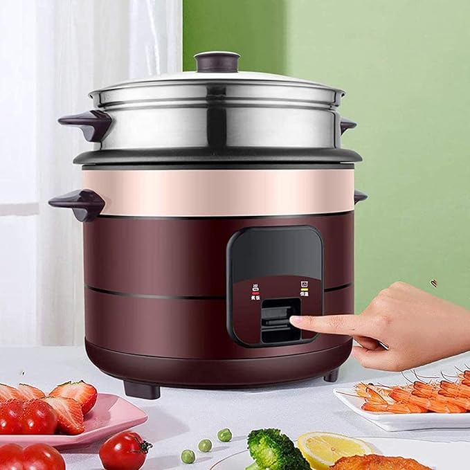 Mini Electric Rice Cooker with Keep Warm Function Multicooker/Food Steamer Inner Container Dishwasher-Safe Non-Stick3L