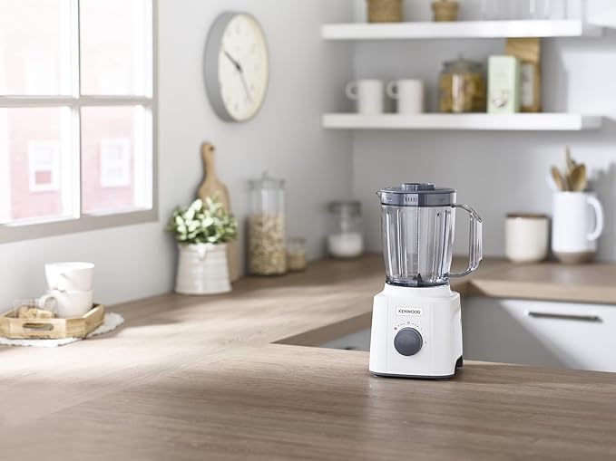 Kenwood BLP31.A0WH Blender 1.6 L Krug Steel Blades 2 Speeds and Pulse Non-Slip Feet Equipped with Practical Handle Power 350 W Plastic White and Grey