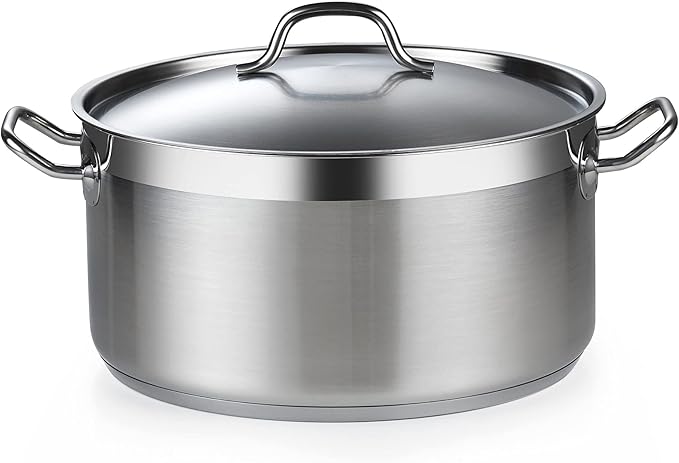 Cooks Standard 8-Piece Stainless Steel Kitchen Cookware Set with 9 Quart Stockpot and Casserole