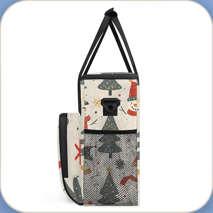 Cartoon Tree Coffee Maker Carrying Bag Graffiti Tree Travel Storage Bag Compatible with K-Mini or K-Mini Plus Single Serve Coffee Brewer Carrying Case with Multiple Pockets &amp Shoulder Strap
