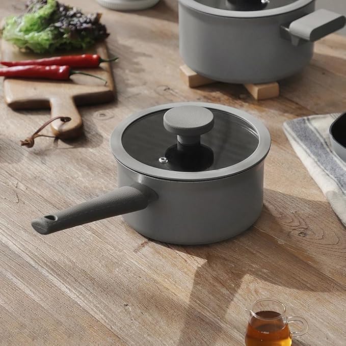 KA Induction BEAUTY collection Pot cookware set 4P with Lid Gray