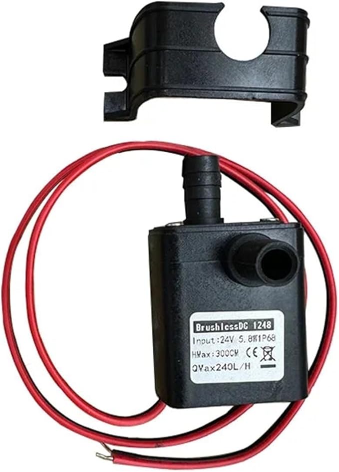 Silent Fish Tank Pump DC 12V 24V Solar brushless Motor Pool Circulation Submersible Pump(12V 4.8W)