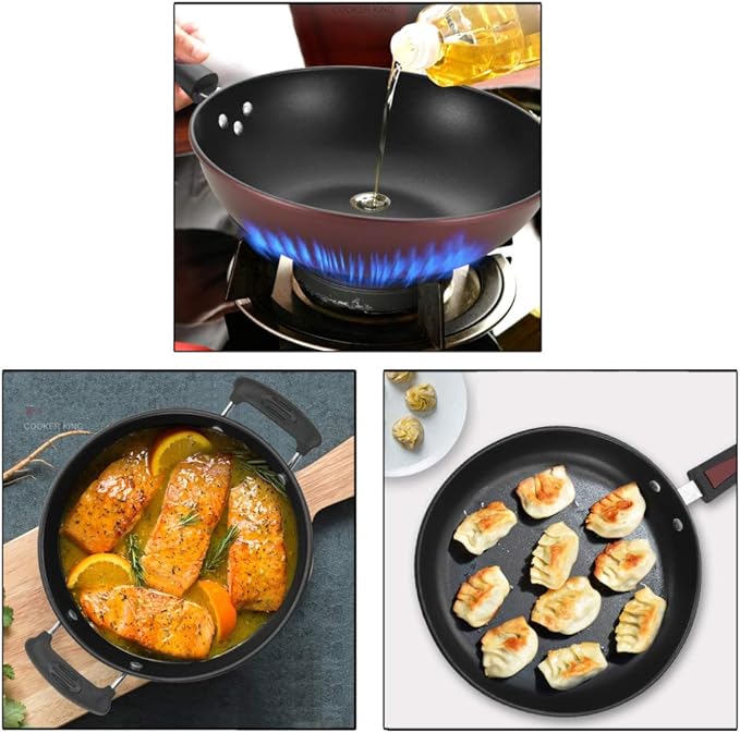 Cooking Pot Pots and PansDie-Cast Aluminum Non Stick Cookware SetsTower Induction Multifunctional Cooking Frying Pan Pots with Glass Lid and Bakelite Handles3PCS