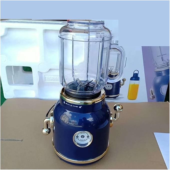Retro Blender Household Semi-Automatic Juicer Portable Cup Body Cooking Machine Juice Chopping Vegetables Minced Meat LP (Color : Sapphire Blue Size : USA) (Sapphire Blue UK)