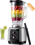 Commercial Blender 2200W 2.95 HP Professional Blender with Quiet PC Sound Enclosure 210 Oz / 6L Large Heavy Duty Blenders with 9 Speeds Timer Self-Cleaning 5 Presets For Shake and Smoothie