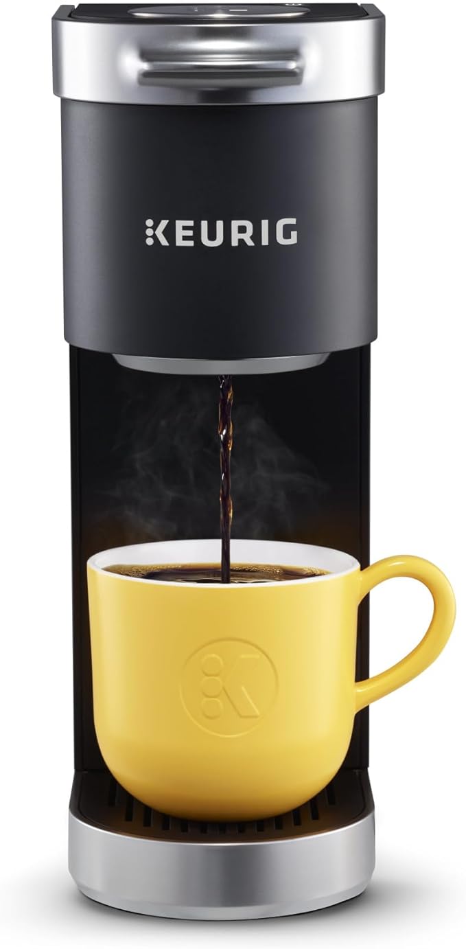 Keurig K-Mini Plus Single Serve K-Cup Pod Coffee Maker with 6 to 12oz Brew Size Stores up to 9 K-Cup Pods Travel Mug Friendly Matte Black