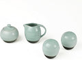 Euro Ceramica Diana 4 Piece Dinnerware Accessory Set 2.91 x 3.7 x 3.54 Mint Green/Graphic Grey (DIA-86-73112)