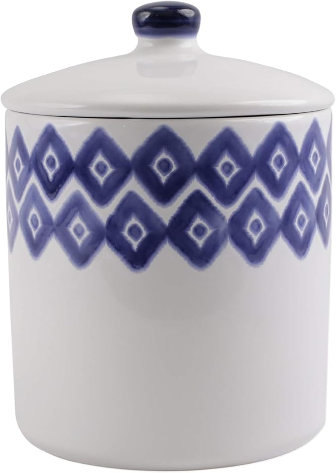 VIETRI Viva Santorini Collection Italian Dinnerware Sets (Diamond Large Canister)
