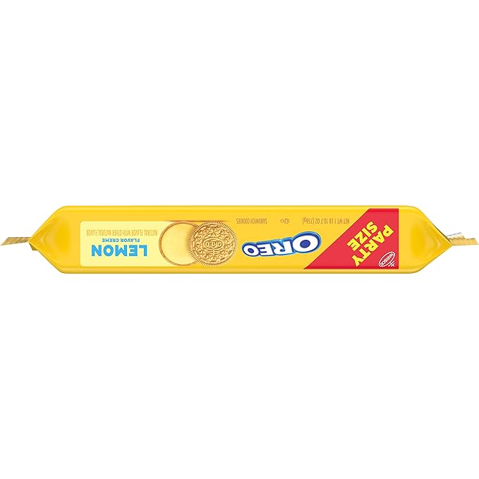 OREO Lemon Creme Sandwich Cookies Party Size 8-26.7 oz Packs