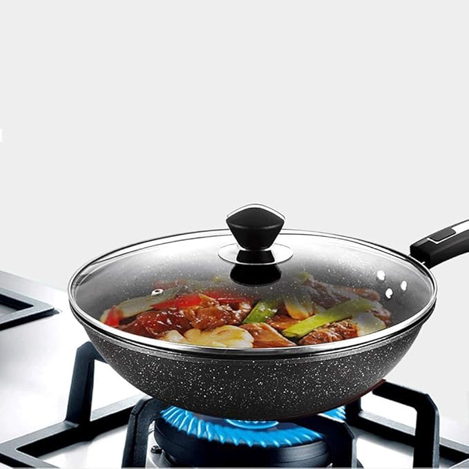 Nonstick Cookware Set with Lids and Wok Metal Utensil Safe Induction Ready