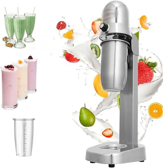 180W Milkshake Maker 18000RPM Electric Juice Blender with Cup Heavy-Duty Stainless Steel Drink Mixer Smoothie Machine for Milk Tea Shop Home Commercial