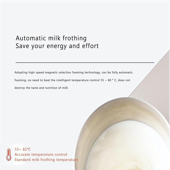 Coffee Maker Household Mini Automatic Milk Foaming Machine Coffee Maker Slow Extraction Coffee Machine with Mocha Pot Intelligent Temperature Control Function forWhite