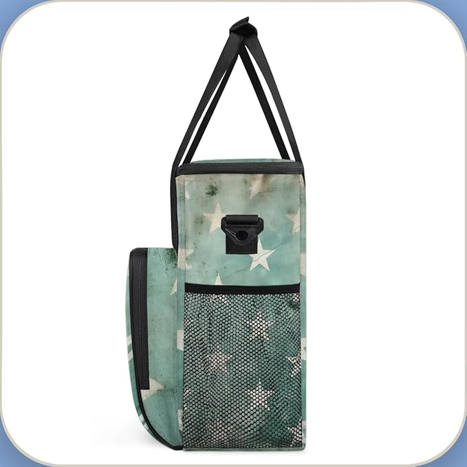 Retro Star Coffee Maker Carrying Bag Portable Travel Storage Tote Bag Compatible with K-Mini or K-Mini Plus Single Serve Coffee Brewer Carrying Case with Multiple Pockets &amp Shoulder Strap