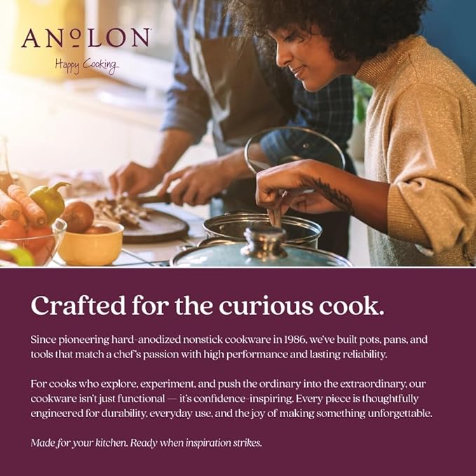 Anolon Nouvelle Stainless Steel Cookware Pots and Pans Set 10 Piece