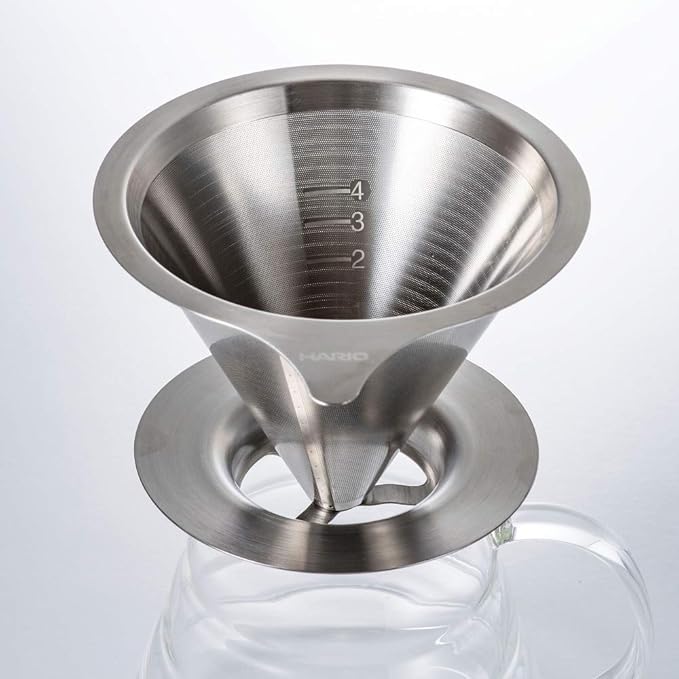 Hario Double Mesh Metal Dripper Size 01 Silver
