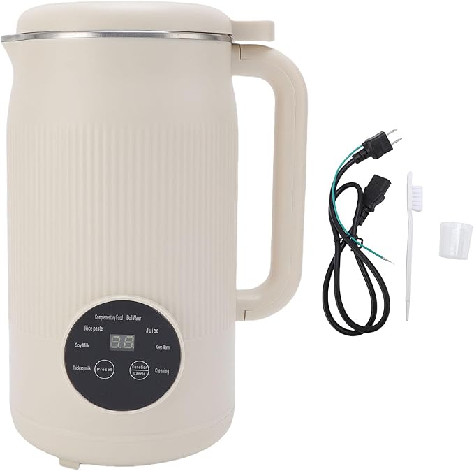 TOPINCN Automatic Nut Milk Maker Machine 1200Ml Soybean Milk Machine for Homemade Almond Oat Soy Coconut Plant Based Milk and Non Dairy Beverages with Anti Stick Bottom Timer (US