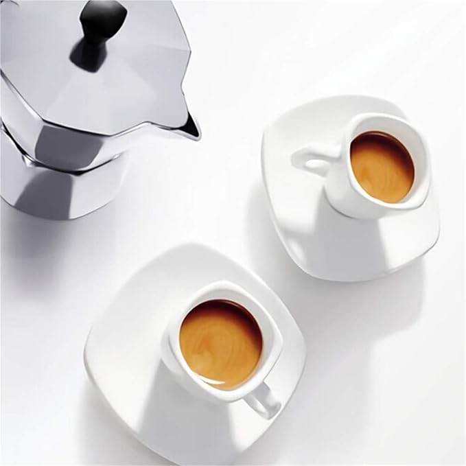 Handmade Silver Moka Pot - 3 Cup Manual Coffee Maker for Full-Bodied(9 cup)