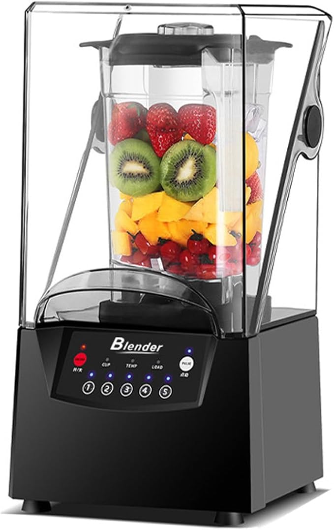 2200W Classic Blenders for KitchenGlass Jar Countertop BlenderProfessional High Speed Countertop Blender for KitchenLarge CapacityOne Click Cleaningfor Milk Tea Shops Coffee Shops
