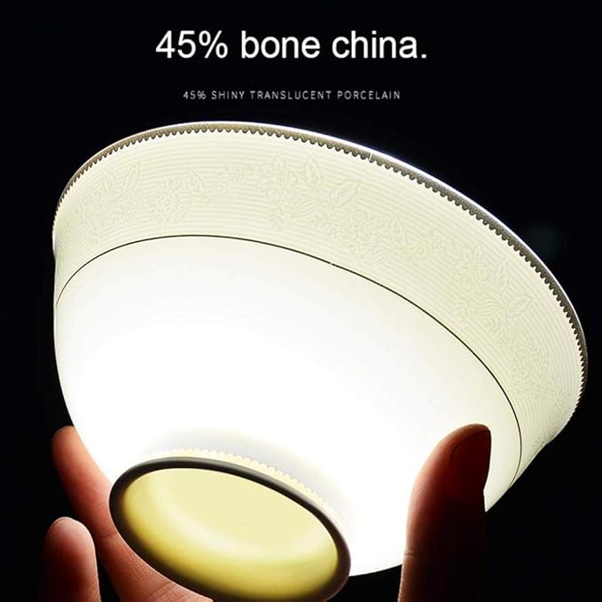 52 Pieces Ceramics Phnom Penh Plates Bowls Combination Bone China Embossed Pattern Dinnerware Set for Banquet