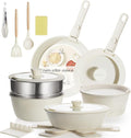 21PCS Pots and Pans Set Ceramic Pots and Pans Set Non Stick Removable Handle Stackable Nonstick Cookware Set Non Stick for Cooking