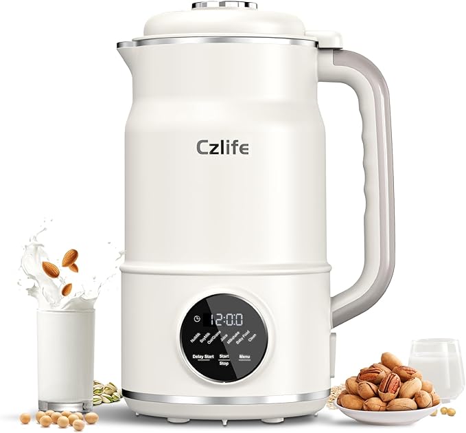 N7 Nut Milk Maker 50oz (1.5L) Automatic Soy Milk Maker Machine for Homemade Oat Milk Nutmilk Juice Milkshake Baby Food Grains Almonds Milk Maker with Delay Start/Keep Warm/Clean