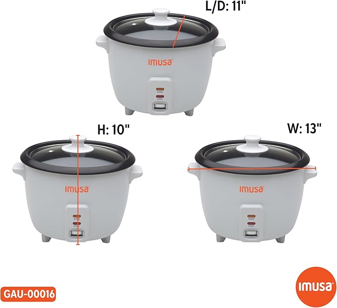 IMUSA 10cup Electric Ceramic Rice Cooker White