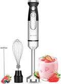 Immersion Blender Handheld700W Hand Mixer Infinitely Variable SpeedsMulti-function Stainless Steel Stick Electric Kitchen Smoothie Blender with Detachable Whisk Milk Frotherfor Soup Puree