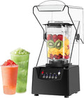 Commercial Blender for Smoothies 2L Electric Stand Mixer Ice Crusher with 17000 RPM Blades and Soundproof Enclosure 5 Presets Quiet Kitchen Machine C