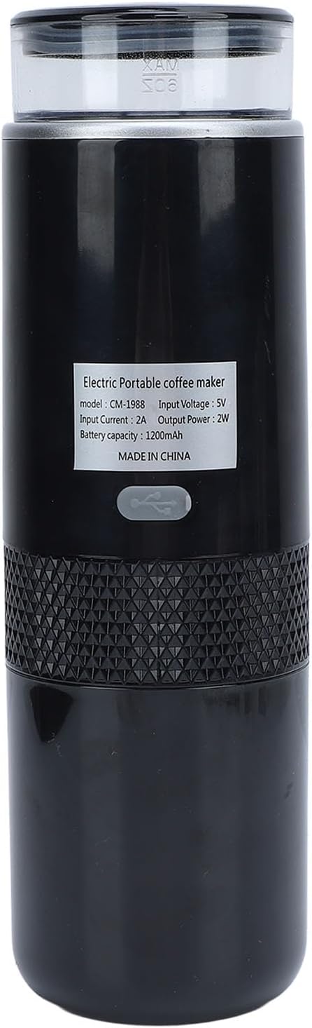 Portable Electric Machine Cordless Travel Coffee Maker for Camping CarCoffee Maker Self Heating Coffee Maker for CampingHiking Driving Home 160ml