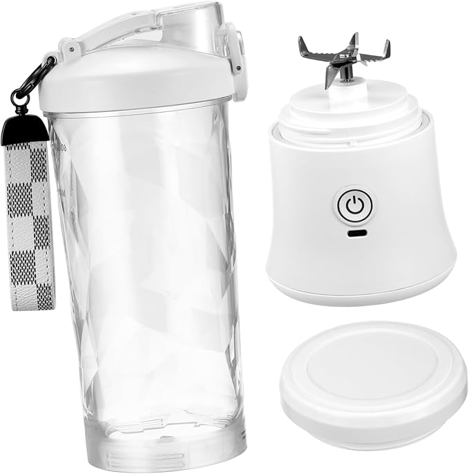 Portable Cordless Juicer Cup for Fresh Juice and Smoothies Transparent Blender with Easy Operation Stylish Design for Home Go Use