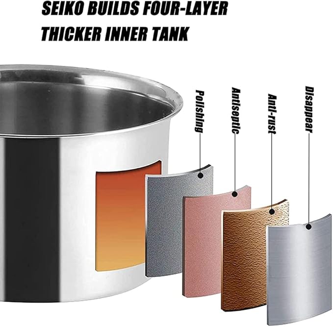 Sushi Rice Insulation Barrel Brown Sugar Pearl Insulation Pot Commercial Stainless Steel Electric Heating Electronic Warm Soup PotA