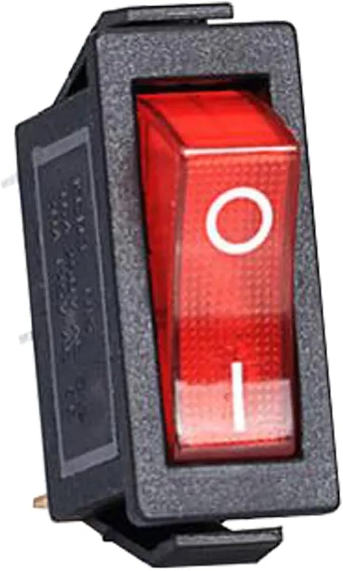 10 PCS KCD3-101N Rocker Switch Long Life Rocker Switch Rice Cooker Small Home Appliances Modification Switch BJXKHFPIV(Red)