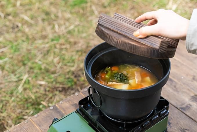 Ikenaga Iron Works Delicious Rice Iron Pot Black 2 Pieces