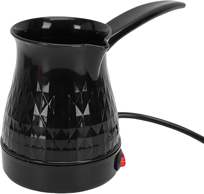 HURRISE 600ml Electric Turkish Coffee Pot Stainless Steel Manual Coffee Maker with Adjustable Steeping and Anti Dry Burn for Home Camping Travel