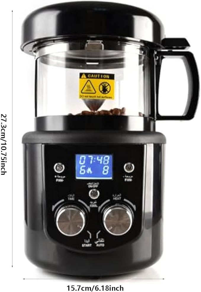 Household Coffee Maker Automatic Air Coffee Roaster Adjustable Timer Adjustable Wind Firepower 100q/3.5Oz Coffee Beans Nuts Tea Peanuts Gift Coffee Lover