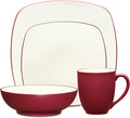 Noritake Colorwave Raspberry 4-Piece Square Place Setting Service for 1