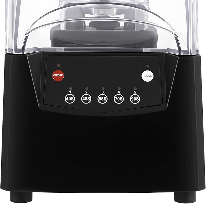 Commercial Blender 120V 2600W 1.8L Mixed Drink Maker Machine Fruit Juicer Ice Smoothie Mixer with Shield Quiet Sound Enclosure for PureeFruit Juices