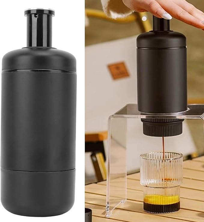 Haofy Portable Coffee Maker Manual with Fine Grind 1-2 Minute Brewing Time 160ml Water Capacity for Capsules and Ground Coffee