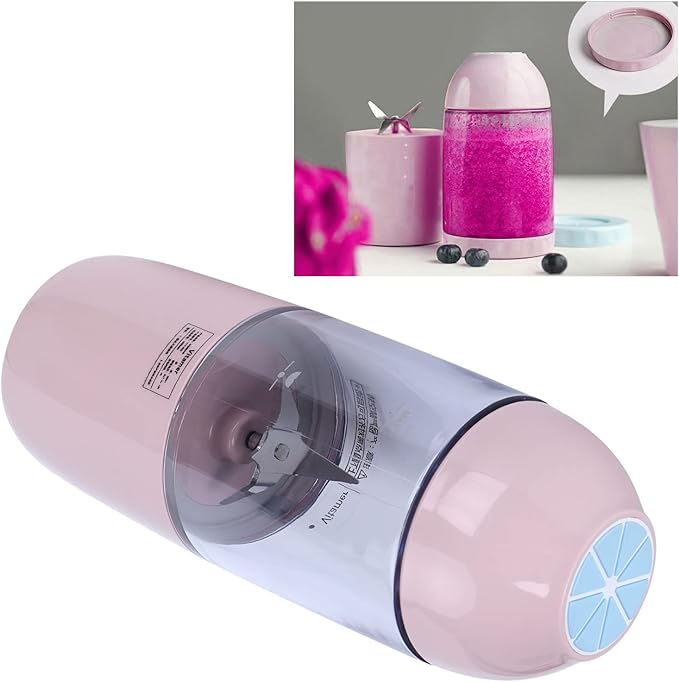 Electric Juicer Portable Handheld 380ml 4 Blades 4000mAh Battery USB Charging - High Speed 20000RPM Electromagnetic Safety Protection Travel and Outdoor Use