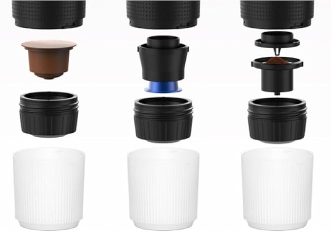 Portable Machine 3 In 1 20 Bar Quick Heating Electric Coffee Maker Automatic Coffee Maker for Travel Camping Hiking Office Home (US Plug 100‑240V)