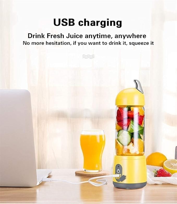Mini Blender Personal Countertop Blender for Milkshakes Fruit and Vegetables Drinks Smoothies with Stainless Steel Blades Travel  Blending Bottle