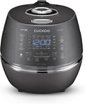 CUCKOO High Pressure Rice Cooker 6-Cup Uncooked / 12-Cup Cooked with Induction Heating Technology Versatile Rice Maker with 13 Menu Options and Steam Plate Voice Guide Dark Gray (CRP-DHSR0609FD)