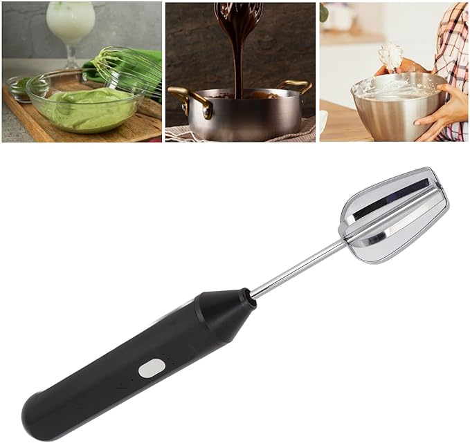 Electric Hand Blender3 in 1 Immersion Blender Handheld Beater Electric Milk Frother Coffee Blender Milkshake Blender Foamer Kitchen Tools(Black)