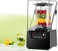 Professional 2000W Quiet Commercial Blender - 2L Large Capacity 75dB Noise Reduction with 5 Presets Ice Crusher and Food Processor for Restaurants/Home Use
