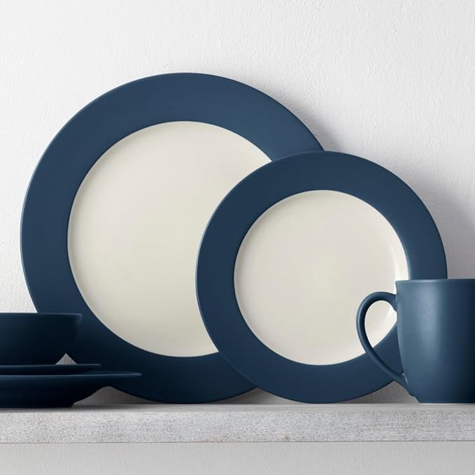 Noritake Colorwave Blue 16-Piece Rim Set Service for 4 in Blue