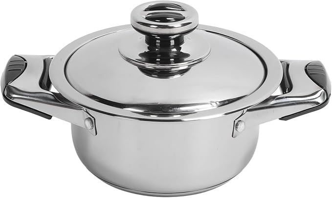 Stainless Steel Cookware Set Stainless Steel Pots and Pans with Uniform Heat Conduction 7 - Piece Kitchen Cooking Kit Including Stockpot and Steam Grid for Home Use
